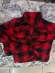 Checkered Red And Black Shirt