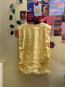 Yellow Embellished Tunic Top