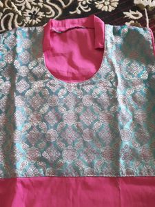 Pink and Blue Dress