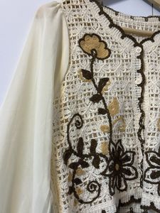 Crochet Floral Cardigan