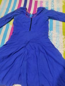 Beautiful Royal Blue Frock Suit