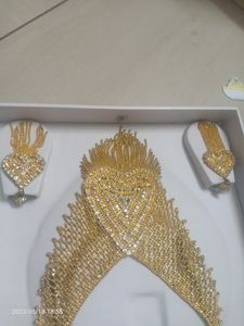 1gm Gold Necklace &amp; Earrings Set
