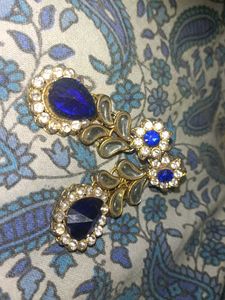 Beautiful Dark Blue Heaven Diamond Earring