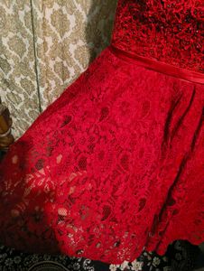 Embellished Lace Hi-Lo Party Dres