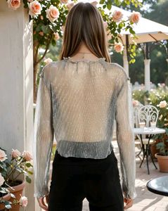 SHEIN BRAND Party High Neck Relaxed Fit Top