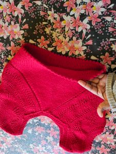 Hand-Knitted Red Balaclava