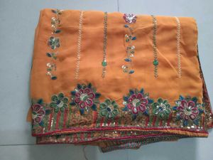 Floral Embroidered Saree