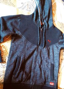 Puma Black Zip-Up Hoodie