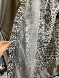Black White Lehenga Set