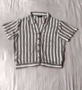 Striped Button-Down Obanai Iguro Top