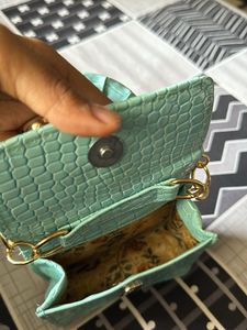 Mini Croc-Embossed Top Handle Bag