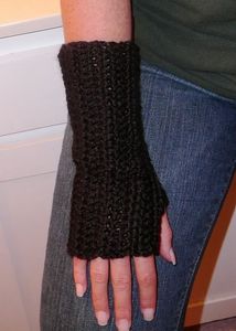 Crochet Black Handgloves