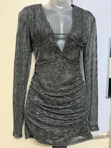 Pintrest Sparkly Silver Mini Dress