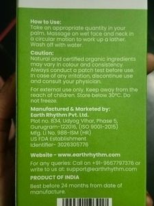 Earth Rhythm Salicylic Acid Face Wash