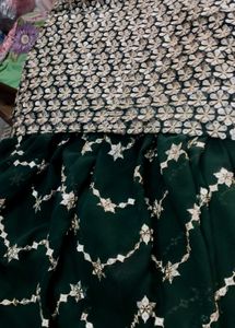 Green Net Dupatta L.