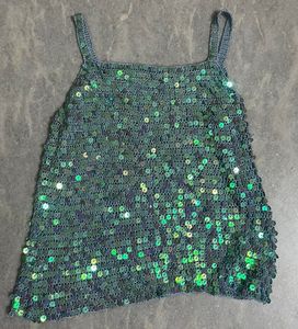 crochet y2k sequin top beach