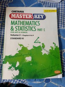 Std 11 Book Of Maths Part 2 chetna Master Key