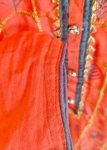 Orange &amp; Grey Kurta With Duppata