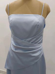 Elegant Blue Satin Gown
