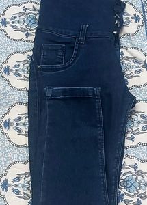 High Waist 28, 40 In Length ,dark Blue In Colour