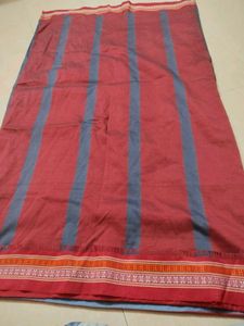 Gray Cotton Blend Saree