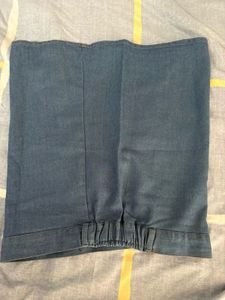 Denim Button-Front Mini Skirt