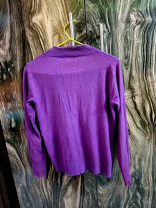 Purple Knit Cardigan