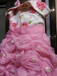 Pink  gown Floral Girls Dress