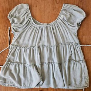 Cute Blue Tiered Top