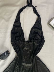 Black Halter Neck Top