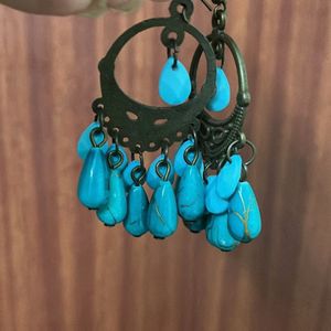 Boho Turquoise Chandelier Earrings