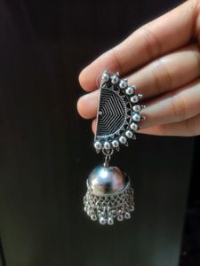 Oxidised earrings silver jewellery