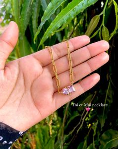 &#39;Toi et Moi&#39;  Antiturnish Necklace