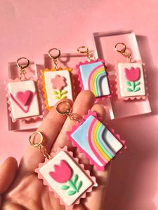 Postage Stamp Clay Charms 🌷✨
