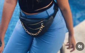 High Waist formal blue pants