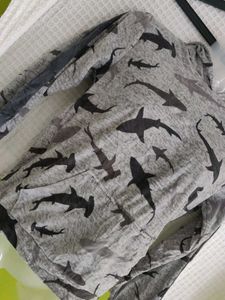 Shark Print Hoodie