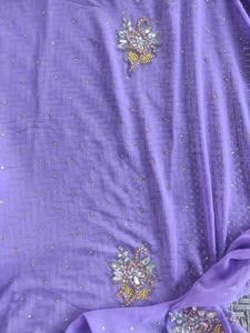 Purple &amp; Gold Saree