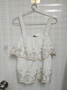 White Embroidered Top( Never Used)