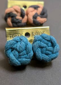 Hand Woven Jute Earrings From Europe