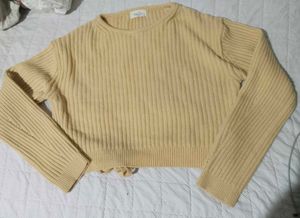 Knit Sweater with tie up for women