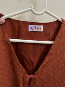 KIBO Brown Textured Top