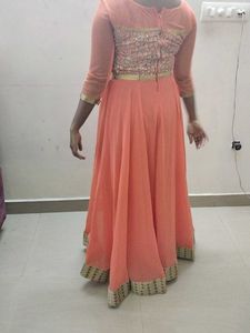 Coral Embellished Maxi Dress