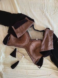Back Open Customisrd Velvet Blouse