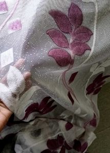 Set Of 2 Long Elegant Floral Embroidered Curtai