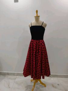 Retro Polka Dot Swing Dress