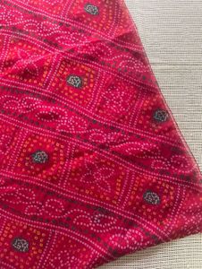 Red Bandhani Saree