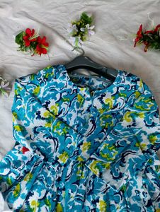 Floral Print Dress with Pants