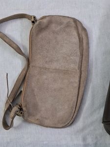 Pure Leather CLUTCH  Camel Color Miner Stain
