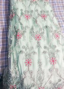 Sea Green Floral Lehenga