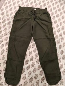 Olive Green Casual Pants